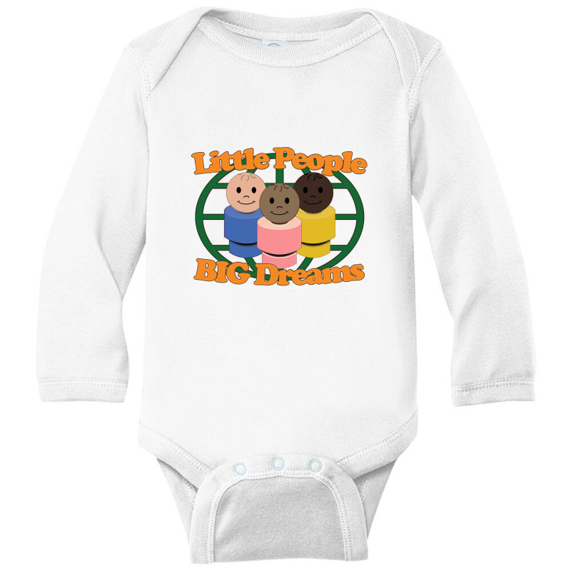 Little People, Big Dreams   Fisher Price Little People Long Sleeve Baby Bodysuit by kumkunari | Artistshot