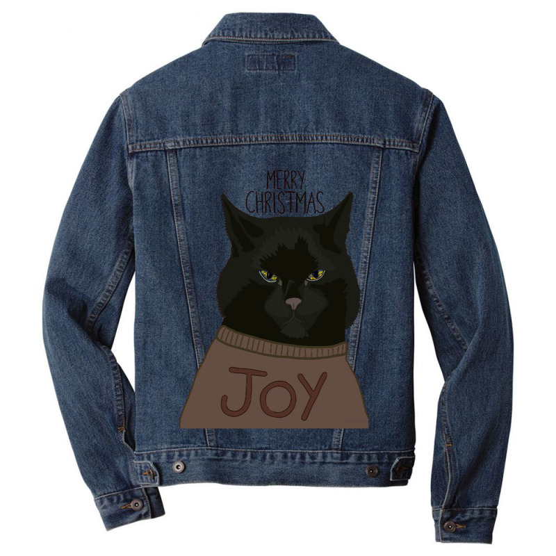 Black Cat Christmas Men Denim Jacket by Timothy90 | Artistshot