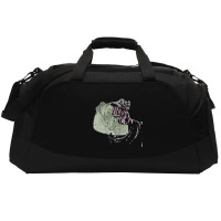 Dog Art Minimalist Pug Canine Empty Space Animal Active Duffel | Artistshot