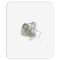 Dog Art Minimalist Pug Canine Empty Space Animal Mousepad | Artistshot