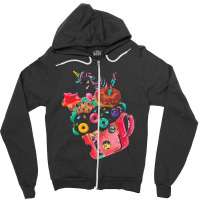 Whimsical Unicorn Milkshake,magical Rainbow Unicorn Smoothie Zipper Hoodie | Artistshot