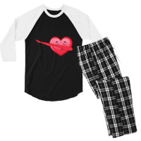 Valentine Day  Dabbing Heart Valentine Day Men's 3/4 Sleeve Pajama Set | Artistshot