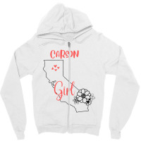 I Love State Of California Flower Outline Carson City Girl Zipper Hoodie | Artistshot