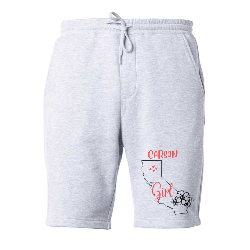 I Love State Of California Flower Outline Carson City Girl Fleece Short by tonierich | Artistshot