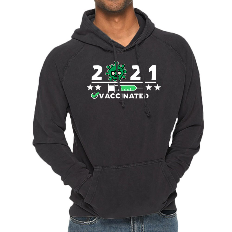 2021 Vaccinated Vintage Hoodie by DonoArt | Artistshot