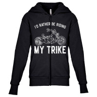 I´d Rather Be Riding My Trike Trike Motorcycle Triker Youth Zipper Hoodie | Artistshot