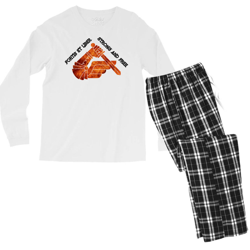 Strong And Free Men's Long Sleeve Pajama Set | Artistshot