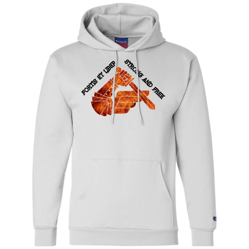 Strong And Free Champion Hoodie | Artistshot