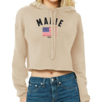 Maine Cropped Hoodie | Artistshot