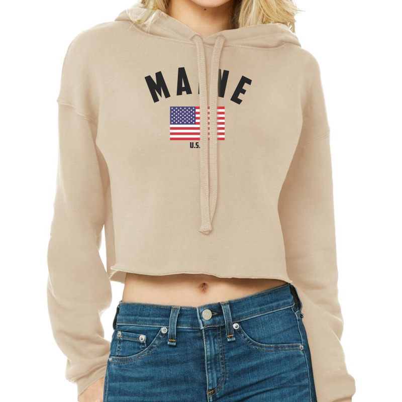 Maine Cropped Hoodie by Chris Ceconello | Artistshot