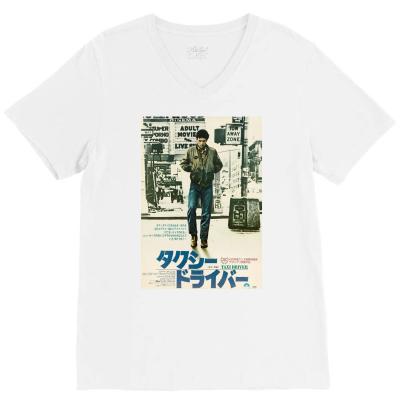 Taxi Driver (japanese Poster) V-Neck Tee by noljiafson9 | Artistshot