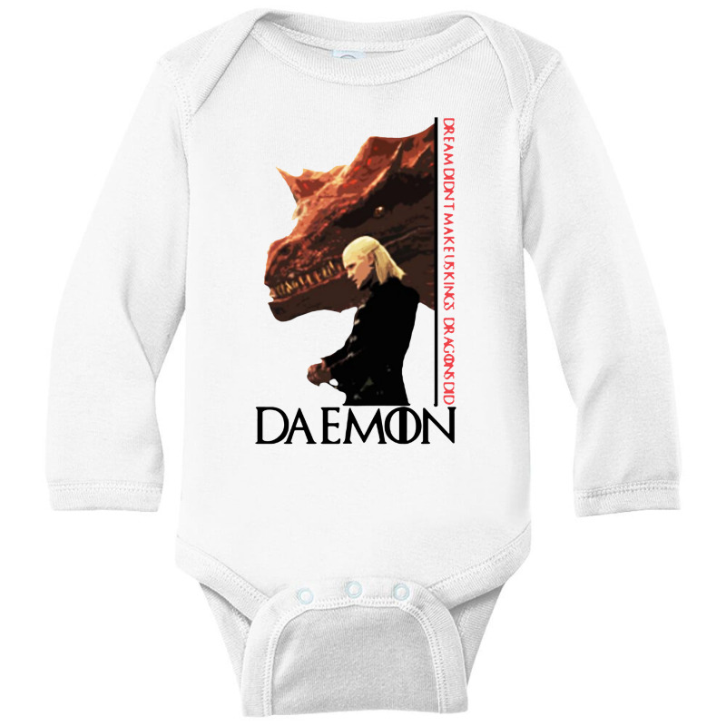 Daemon And Caraxes House Of The Dragon Long Sleeve Baby Bodysuit by Kimonos | Artistshot