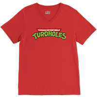 Teenage Mutant Ninja Turdholes V-neck Tee | Artistshot