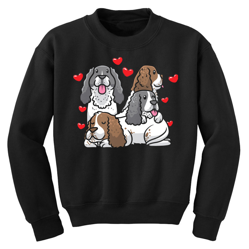 English Springer Spaniel T  Shirt English Springer Spaniel Dog Heart M Youth Sweatshirt | Artistshot