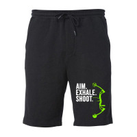 Archery Bow Hunting  Aim Exhale Shoot Fleece Short | Artistshot