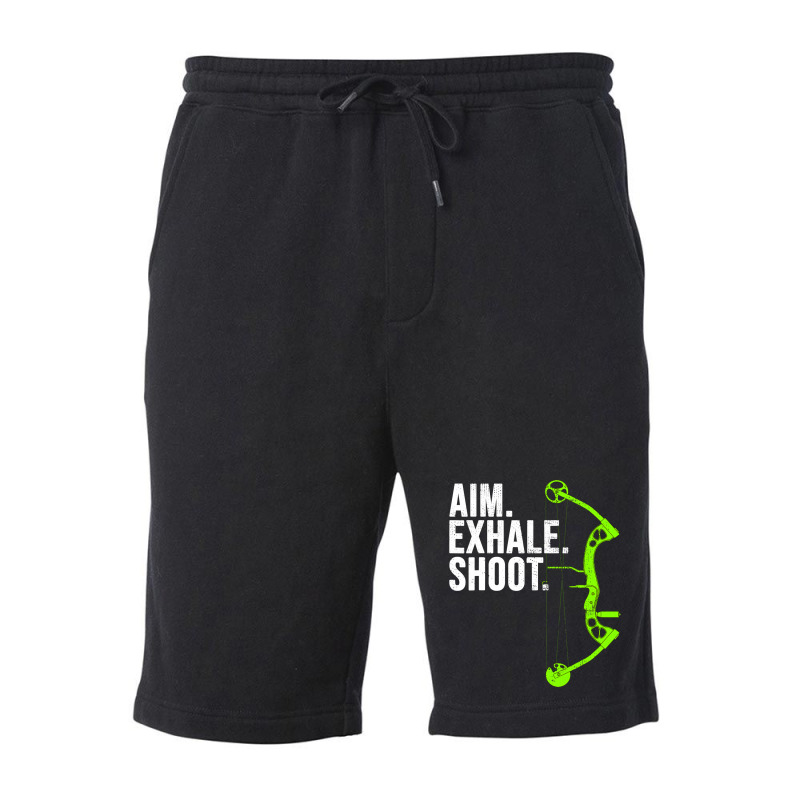 Archery Bow Hunting  Aim Exhale Shoot Fleece Short | Artistshot