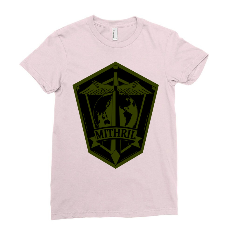 Mithril Emblem   Subdued Ladies Fitted T-Shirt by aldeeblariik | Artistshot