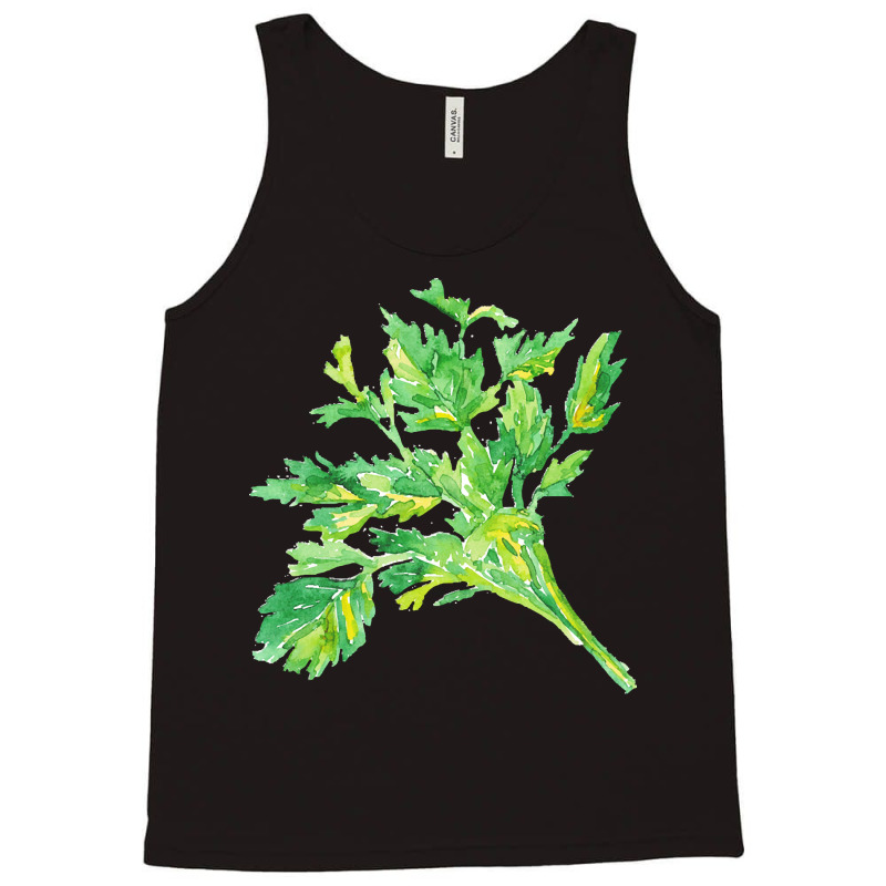 Parsley Wall Herb Watercolor T Shirtparsley Wall Poster Herb Watercolo Tank Top by hegmannaugustine848 | Artistshot