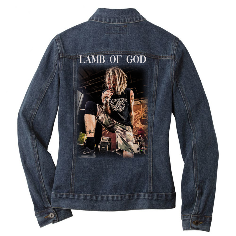 Just Scream It Randy Blythe Ladies Denim Jacket by kamoufajicg | Artistshot