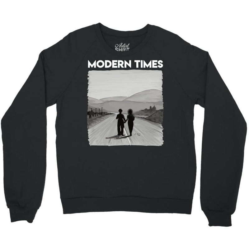 Charly Chaplin   Modern Times Crewneck Sweatshirt by chimeyandres5 | Artistshot