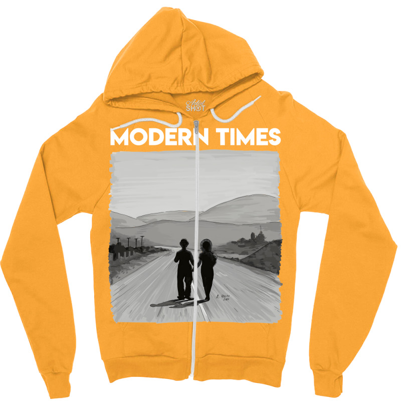 Charly Chaplin   Modern Times Zipper Hoodie by chimeyandres5 | Artistshot