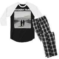 Charly Chaplin   Modern Times Men's 3/4 Sleeve Pajama Set | Artistshot