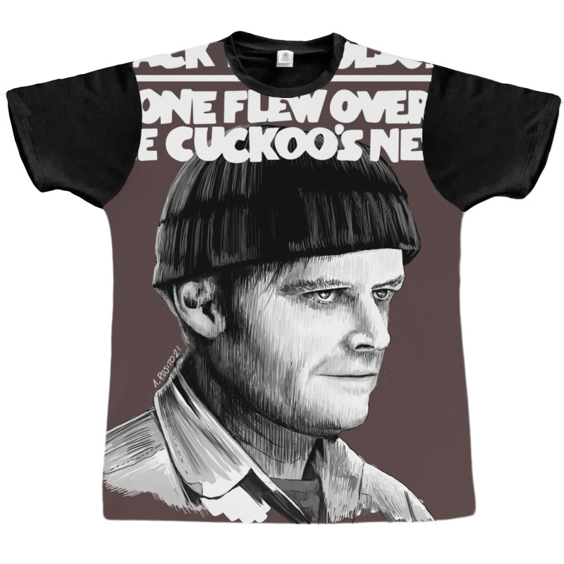 One Flew Over The Cuckoo's Nest With Title Illustration Graphic T-shirt by aldeeblariik | Artistshot