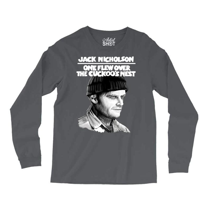 One Flew Over The Cuckoo's Nest With Title Illustration Long Sleeve Shirts by aldeeblariik | Artistshot