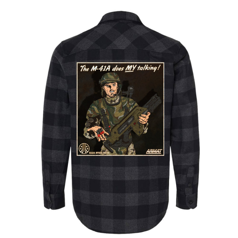 The M41a Does My Talking Flannel Shirt | Artistshot