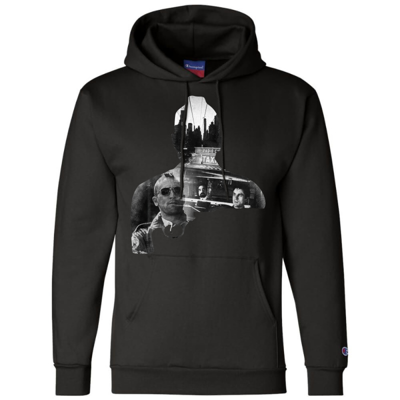 Martin Scorsese   Robert De Niro Taxi Driver Sillhouette Champion Hoodie | Artistshot