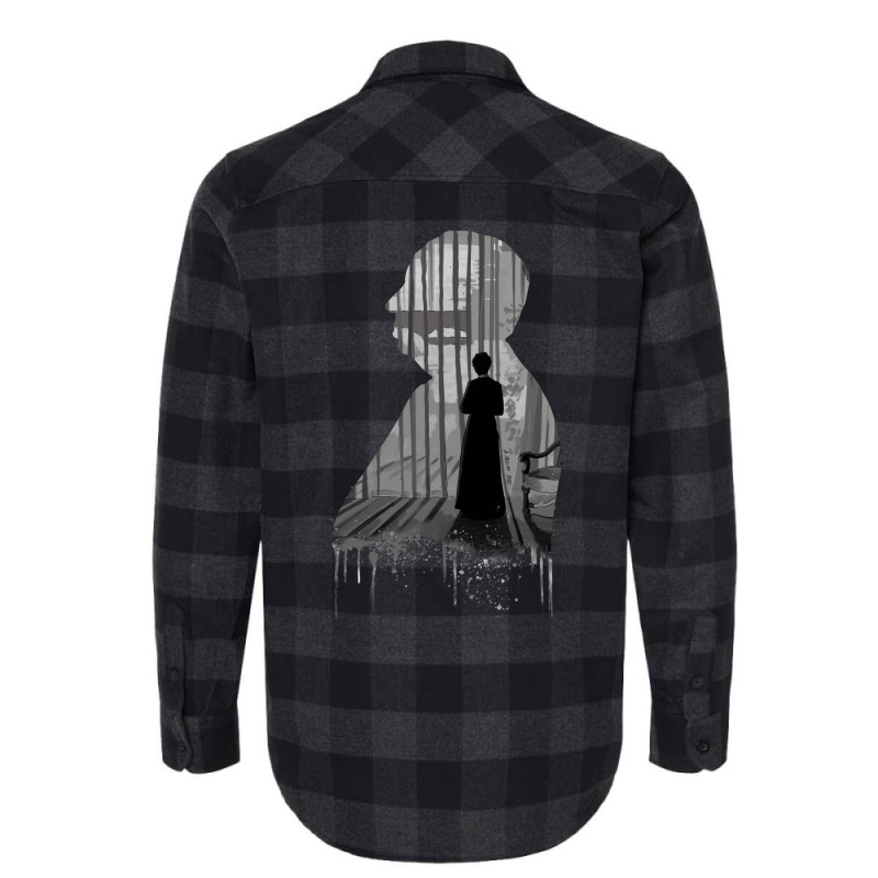 Rebecca Silhouette Illustration Flannel Shirt by aldeeblariik | Artistshot