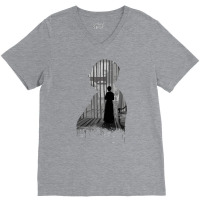 Rebecca Silhouette Illustration V-neck Tee | Artistshot