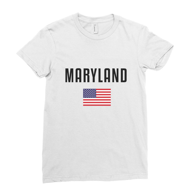 Maryland Ladies Fitted T-Shirt by Chris Ceconello | Artistshot