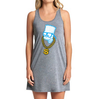 The Simpsons Bart Simpson Skull Bling V-neck Tank Dress | Artistshot