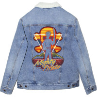 Retro Mighty Pirate Monkey Island Guybrush Threepwood Unisex Sherpa-lined Denim Jacket | Artistshot