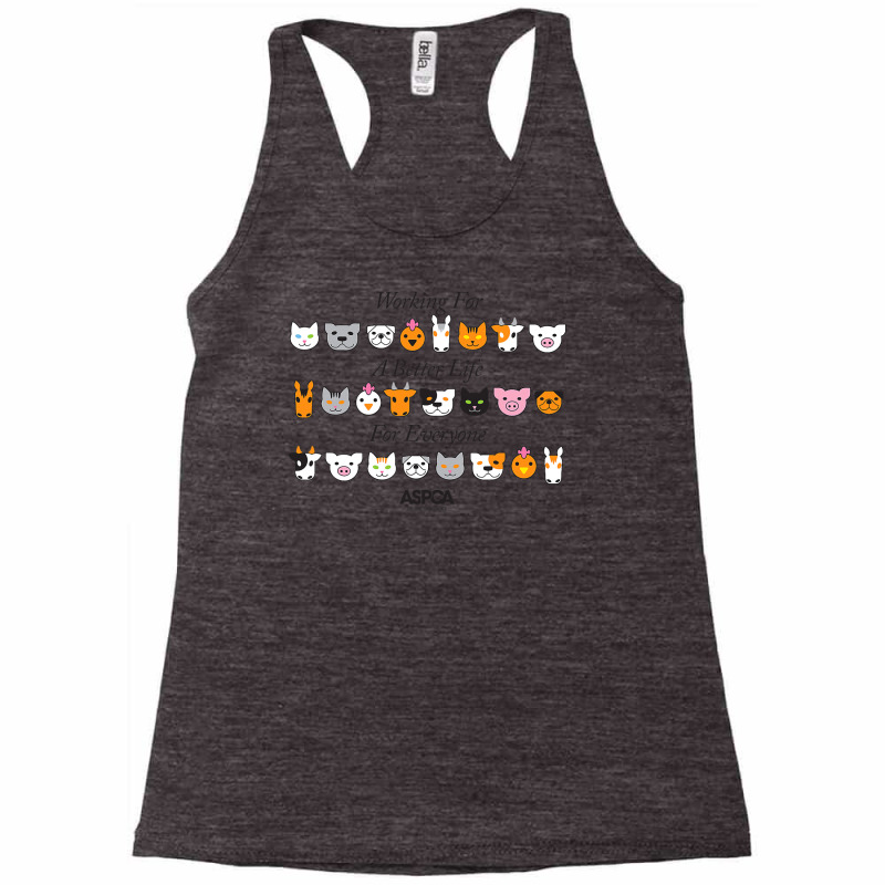 Aspca Working For A Better Life For Everyone Racerback Tank by Darlyssia89 | Artistshot