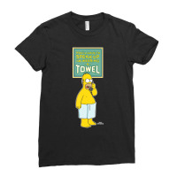 The Simpsons Homer Simpson Speak Up Iâ€™m Wearing A Towel Ladies Fitted T-shirt | Artistshot