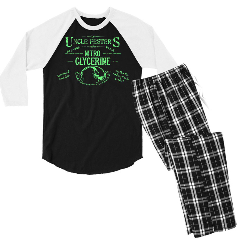 Uncle Fester's Nitro Glycerine Men's 3/4 Sleeve Pajama Set by sebciomotunt | Artistshot