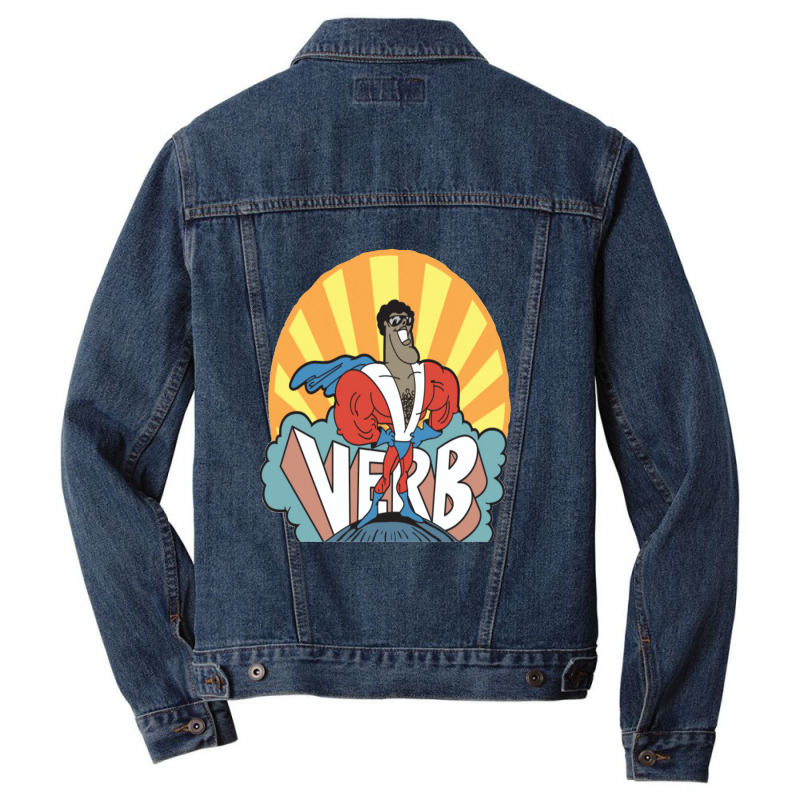 Verb   Schoolhouse Rock Men Denim Jacket by sebciomotunt | Artistshot