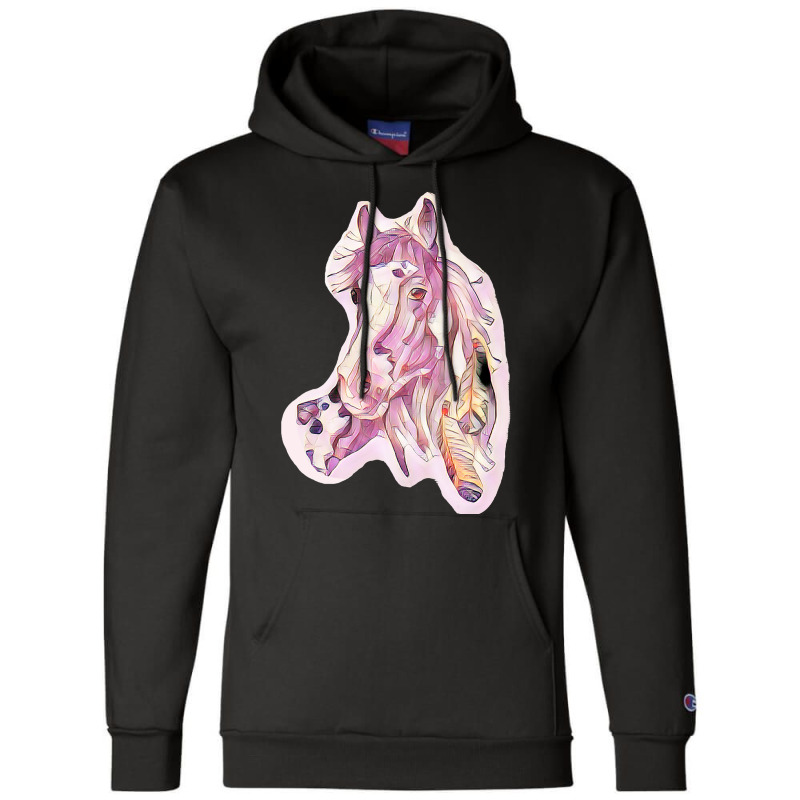 Native American Horse With Feathers In Its Mane Champion Hoodie by whoretacarpal | Artistshot