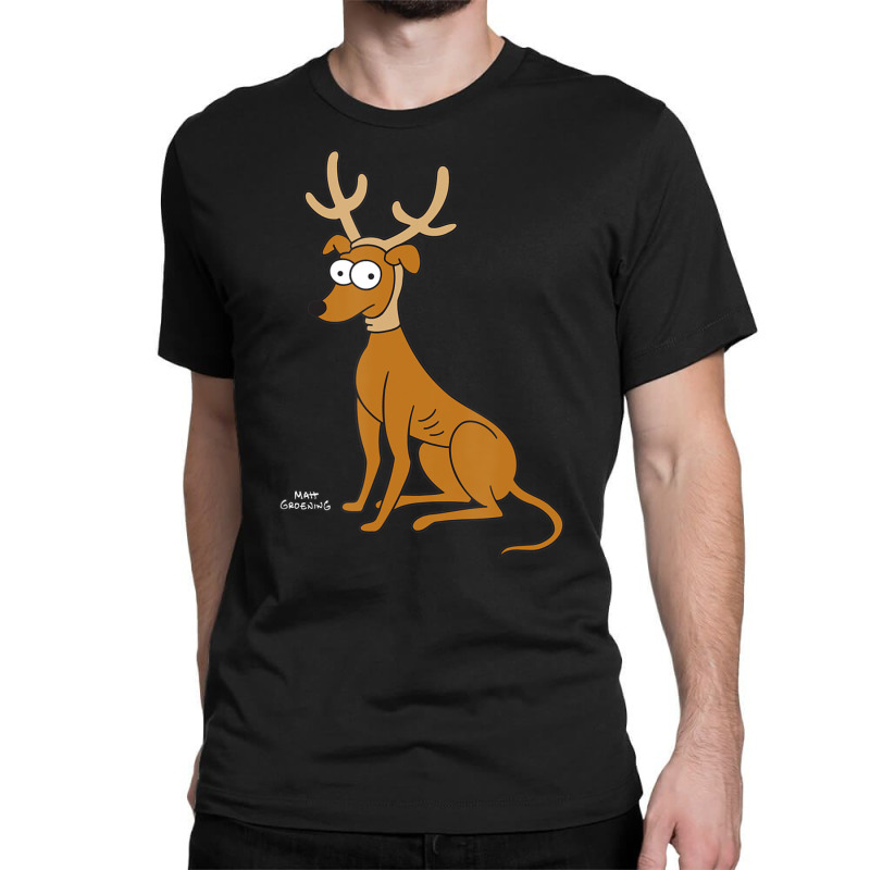 The Simpsons Santaâ€™s Little Helper Reindeer Ears Holiday Classic T-shirt by nettiemoodyrjn | Artistshot