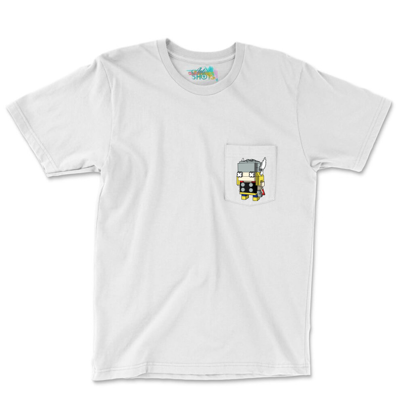 The God Of Thunder Brick Head Pocket T-shirt | Artistshot