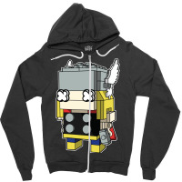 The God Of Thunder Brick Head Zipper Hoodie | Artistshot