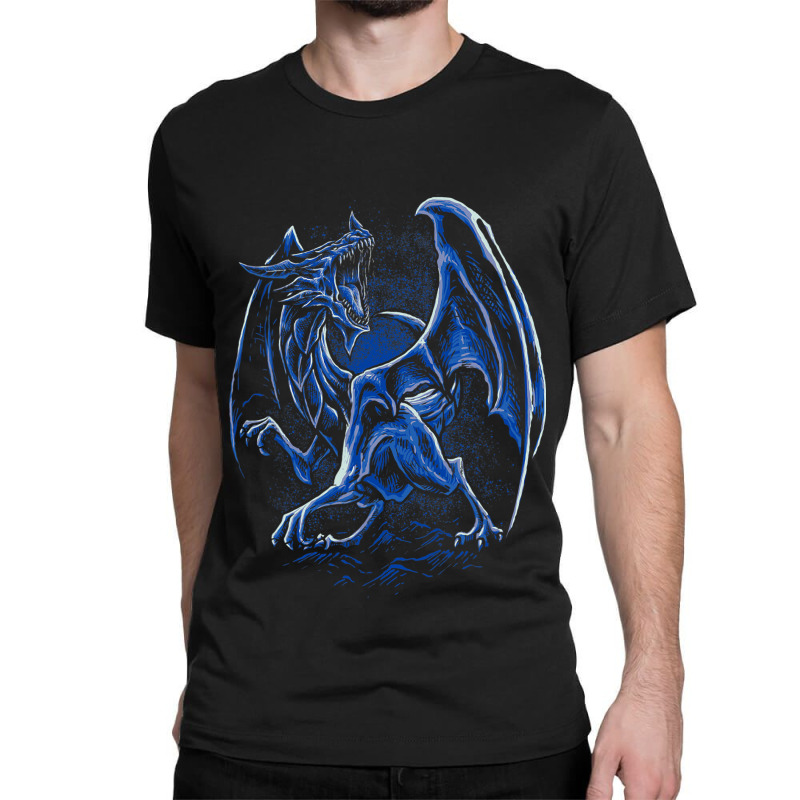 Dragon Blue Rpg Table Top Game Geometry Role Player Classic T-shirt by whoretacarpal | Artistshot