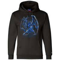 Dragon Blue Rpg Table Top Game Geometry Role Player Champion Hoodie | Artistshot