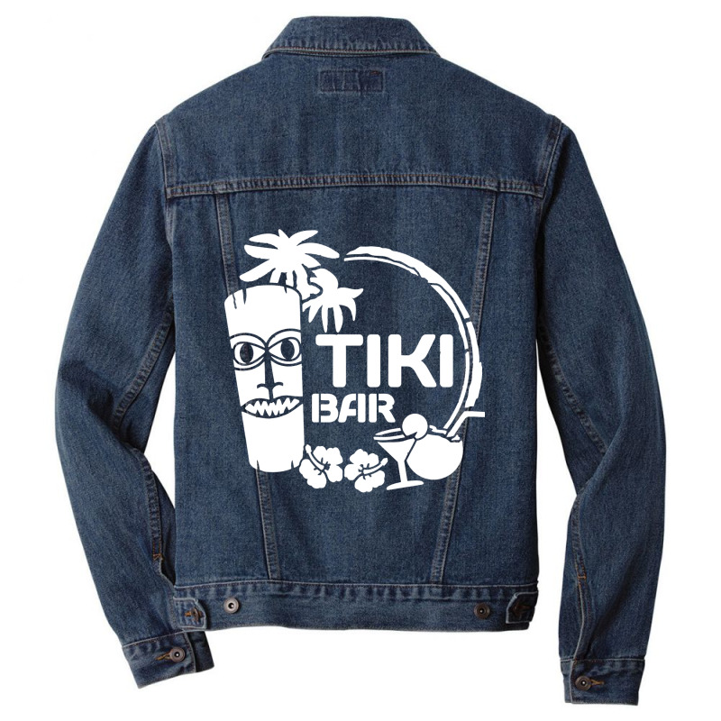 Tiki Bar Men Denim Jacket by Tahu Art | Artistshot