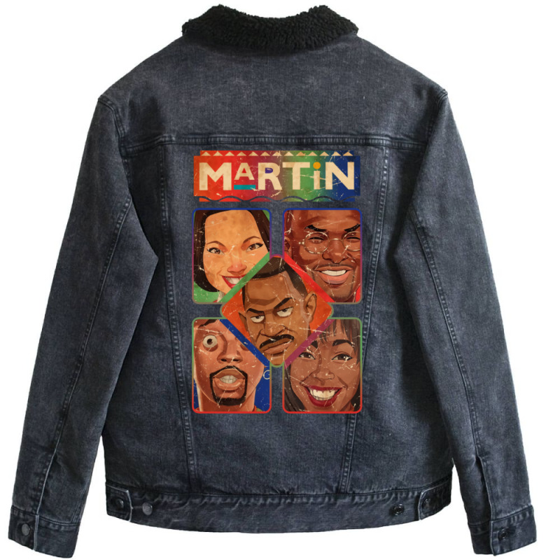 Vintage Martin Black Tv Shows Unisex Sherpa-Lined Denim Jacket by donellajeremykoa | Artistshot