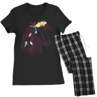 Horse Head Art With Flowers For Animal Lovers Horses Women's Pajamas Set | Artistshot