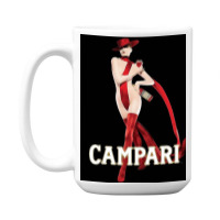 Woman Models Campari Red Poster 15 Oz Coffee Mug | Artistshot