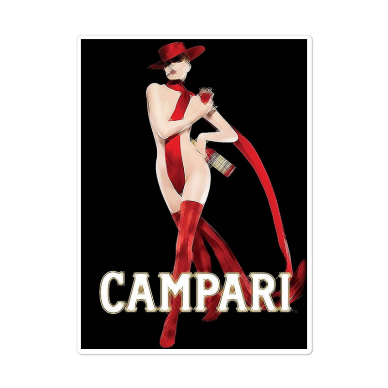 Woman Models Campari Red Poster Sticker | Artistshot